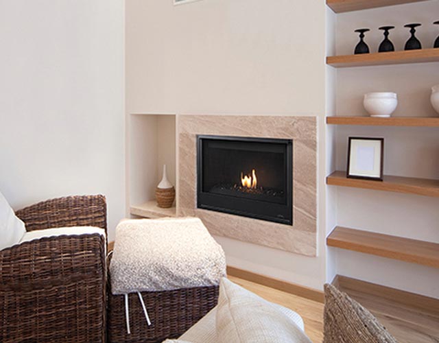 modern indoor fireplace