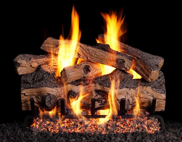 Gnarled Split Oak gas logs