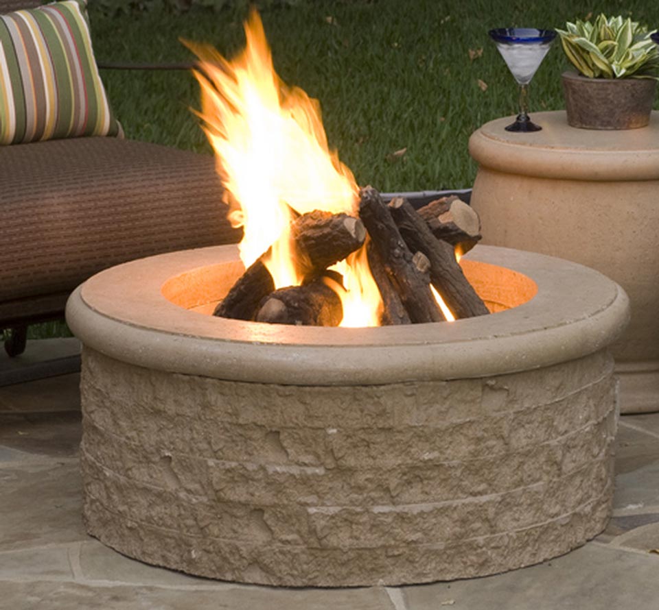 chiseled fire pit