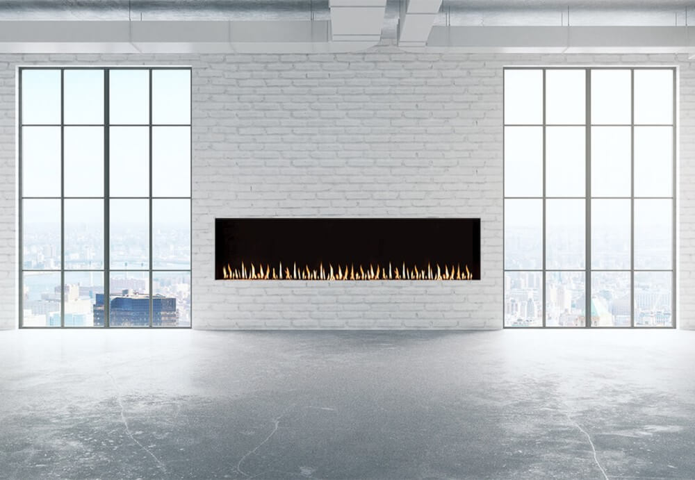 Modern Front Facing Frameless Fireplace