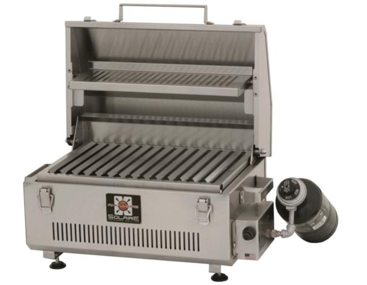 Marine Grade Portable Infrared Grill with Warming Rack ideal for outdoor cooking in Palm Desert.